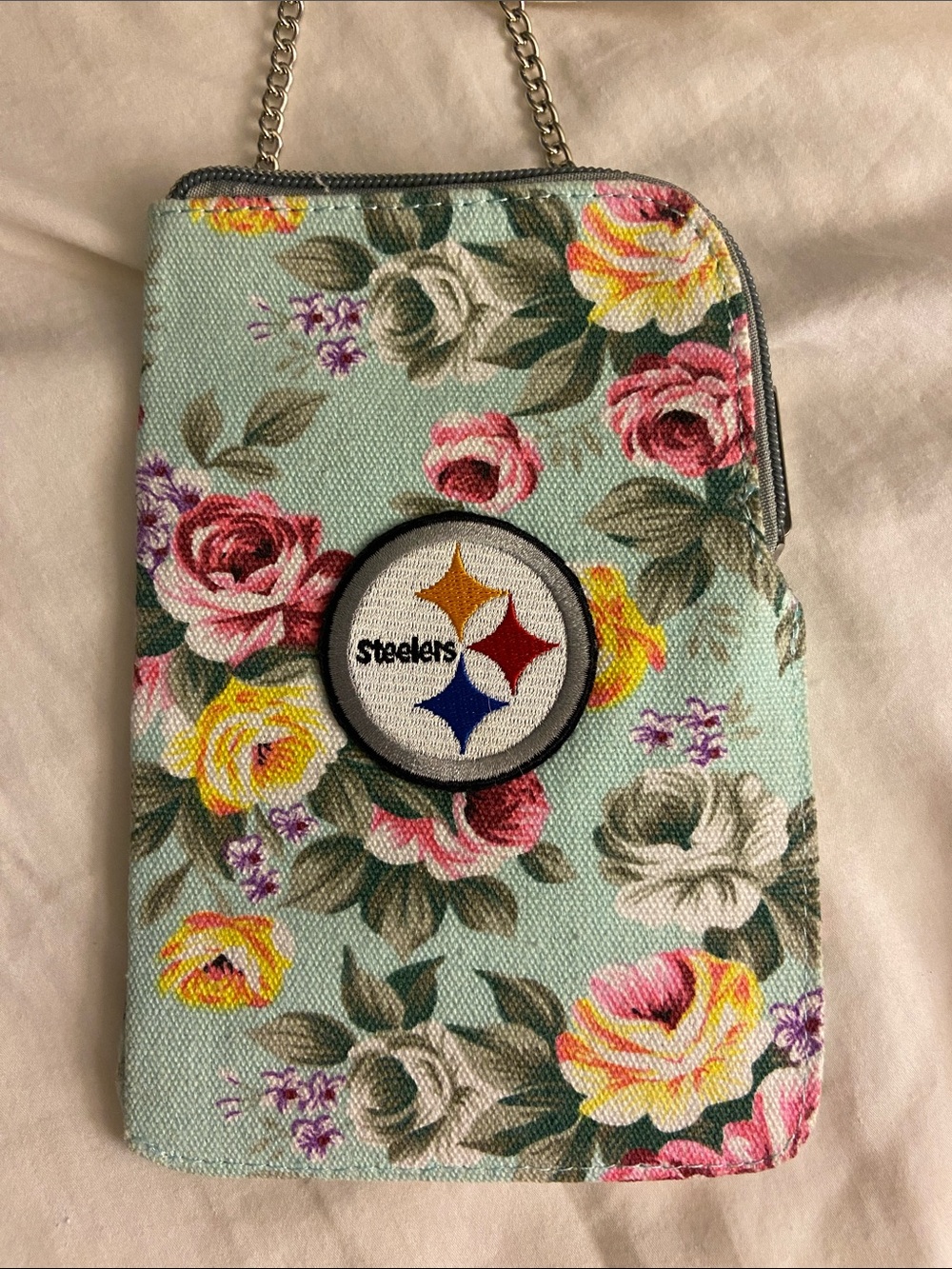 Floral Crossbody Card Case - Mint Floral - Picture 2 of 3